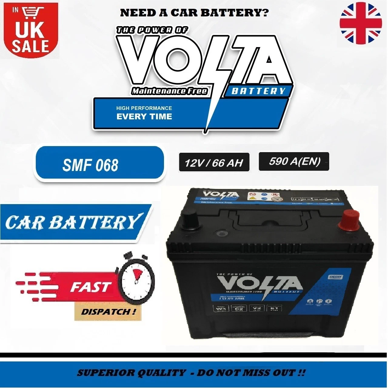 VOLTA SMF 068 Car Battery