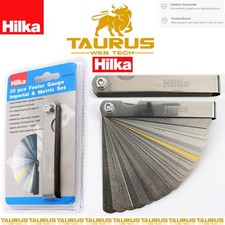 HILKA 32 Leafs Dual Marked Blade Feeler Gauge Imperial & Metric Set UK FREE P&P