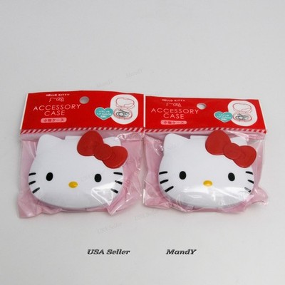 Sanrio Hello Kitty Face Shape Accessory case 2 pcs. Set Japan DAISO: US Seller