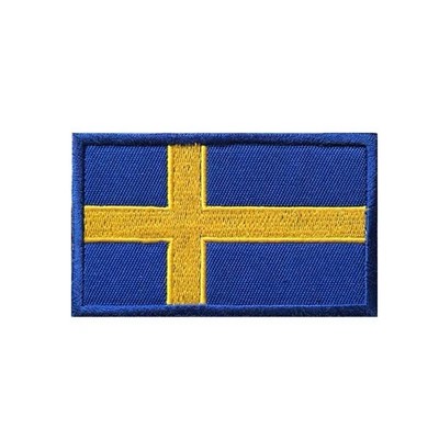 Swedish Flag Patch Embroidered Tactical Sew On Decal Sweden SE Free Shipping!
