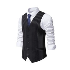 Mens Wedding Vest Dress Vest Slim Fit Button Down Prom Formal Suit Waistcoat