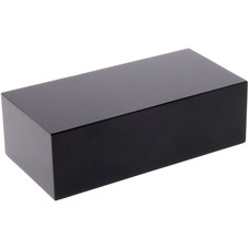 Plymor Black Polished Acrylic Rectangular Display Block, 1" H x 1.5" W x 3" D