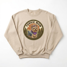 Yorkie Mom Crewneck Sweatshirt Yorkshire Terrier Dog Mom Gift Women Mothers Day