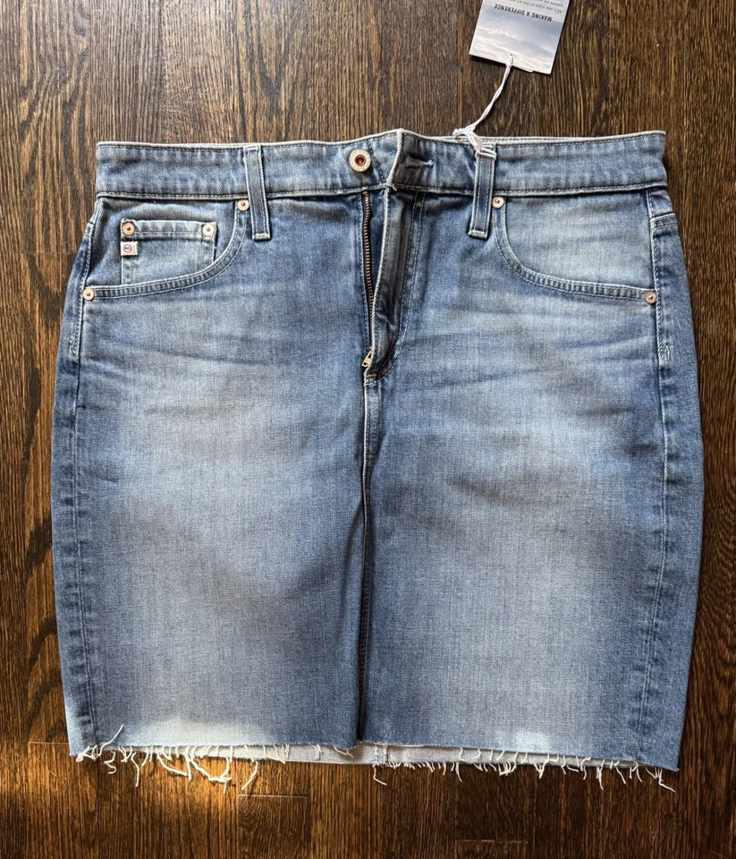 AG Adriano Goldschmied Women's Blue Erin Denim Pencil Skirt, Size 31, NWT - Image 4 of 4