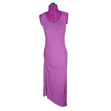 Anthropologie Maeve Asymmetrical Hem Purple Burgundy Tank Dress Women Size S