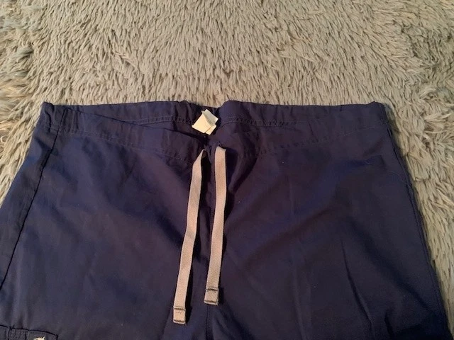 Scrub Pants Womens Size Large Navy Blue Drawstring Uniform WonderWink Work - Image 3 of 4