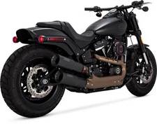 Vance Hines Hi-Output Mufflers Black 46547 FXFB Harley Fat Bob 2018-2023