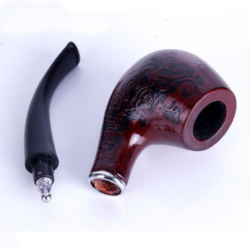 High Quality Resin Imitation Wood Vintage Pipe Tobacco Cigarette Smoking Pipes - Picture 4 of 10