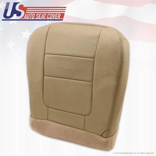 2001 Fits Ford F250 Lariat Front Bottoms & Tops Leather Covers Parchment Tan - Picture 6 of 12