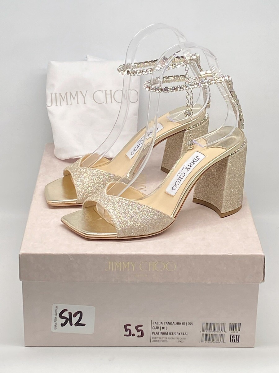 美品 ジミーチュウ SAEDA ミュール グリッター ビジュー 35.5 ピンク 美品 ジミーチュウ SAEDA ミュール グリッター ビジュー 35.5 ピンク