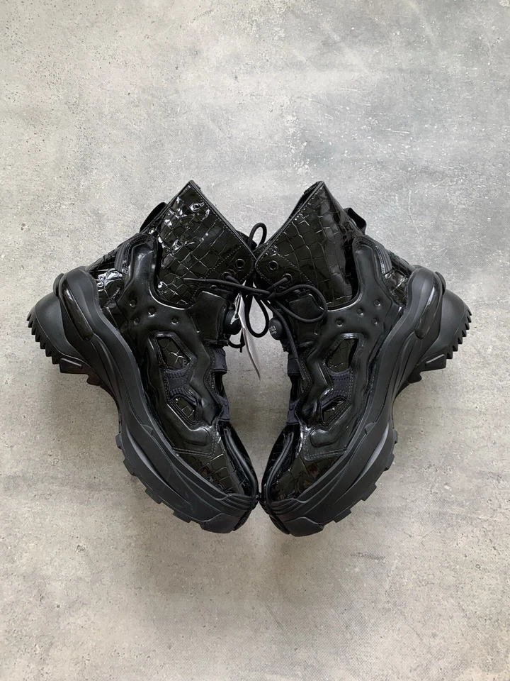 MAISON MARGIELA x REEBOK INSTA PUMP FURY TABI BLACK HI TOP SIZE US 11.5 EU 45 - Image 3 of 4