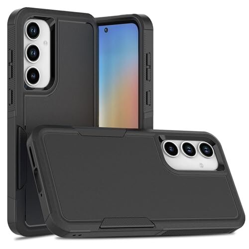 Funda para Samsung Galaxy A35 5G: Doble Capa Protectora Negra (PC) + Negra (TPU) - Imagen 7 de 7