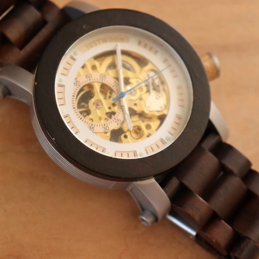 Justwood Synergy x Wood Watch Automatic Self Winding Movement Mens Watch - image 3 of 4
