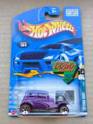 Hot Wheels LONG CARD 2002 HW 32 FORD VICKY 2/4 PURPLE
