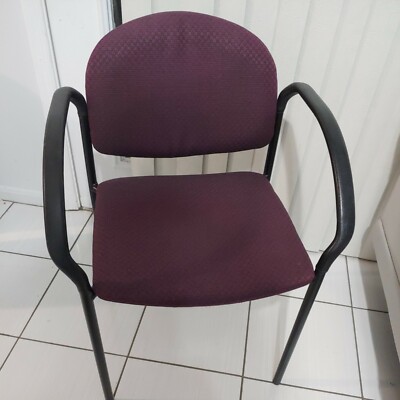 Eckadams Waiting Room/ Office Heavy Duty Padded Steel Chairs Purple Local  pickup