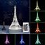 thumbnail 1  - Home Decor Gifts Desk Table Lamp Remote LED 3D Colorful Eiffel Tower Night Light