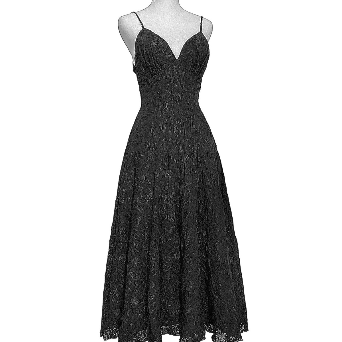 AMERI　Vintage　Antique Lace Dress / Black FLORENCIA FIUME | Vintage 80s Black Lace Sleeveless Gothic
