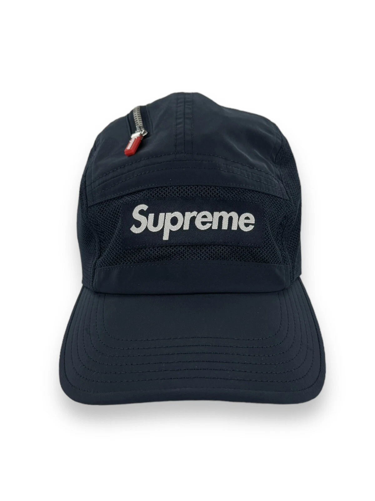 Casquette de camp en maille zippée suprême marine • ÉTAT COMME NEUF