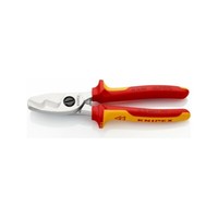 Knipex Kabelschere Mit Doppelschneide Isoliert LäNge 200 Mm Verchromt 9516200
