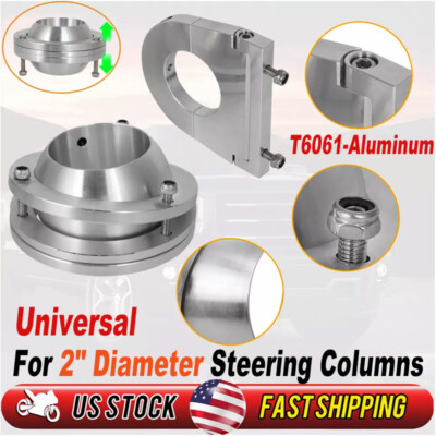 Universal 2'' Swivel Base Floor Mount W/ 2 1/2 '' Steering Column Drop Comb Set US