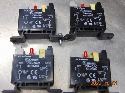 *LOT OF 4 *Crouzet Gordos DR-0AC 84115340 Solid State Relays