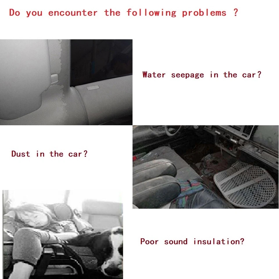 Rubber Seal Trim Edge Defend Windshield Sunroof Window Sound Enclosures 216 Inch Foto 4 de 4