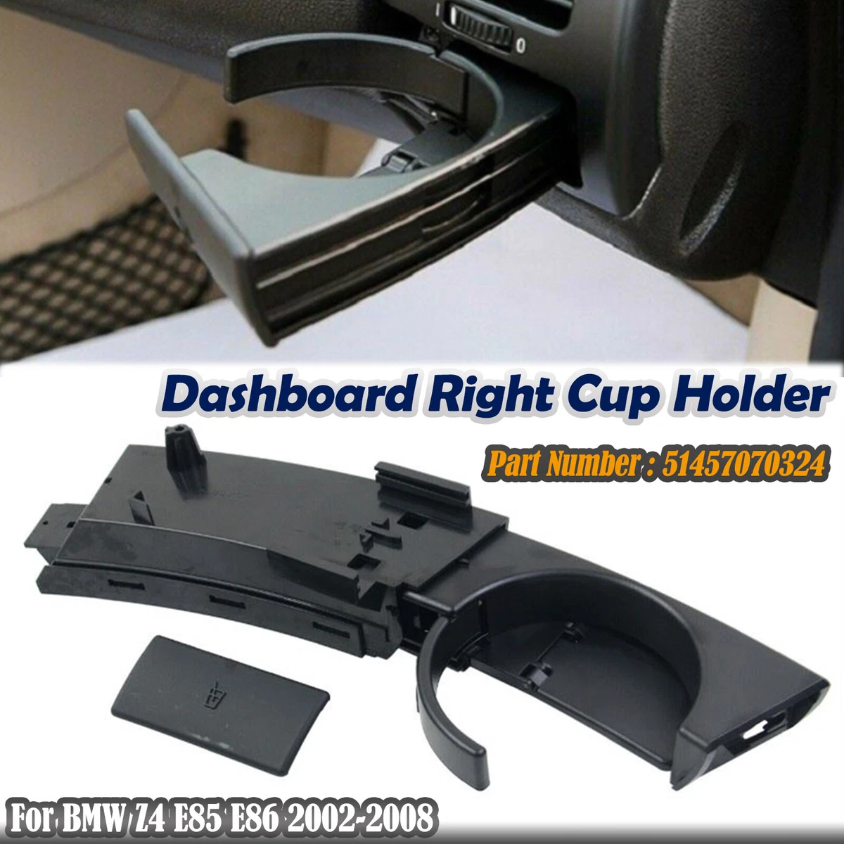 LABLT Right Dashboard Black Cup Holder Replacement For BMW, 53 OFF