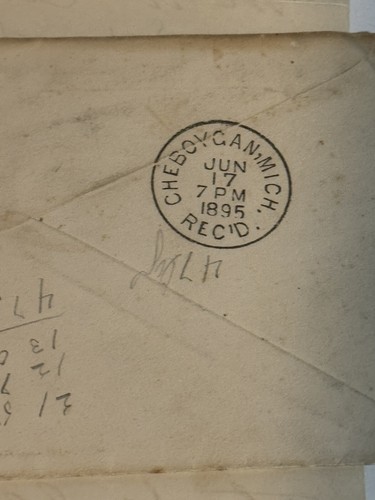 Michigan Central Dining Hall Department 1895 Letter Original Cheboygan MI - Picture 2 of 5