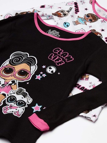 L.O.L. Surprise! Little/Big Girls 4pc L/S Snug Fit Pajama Pant Set Size 4 6 $48 - Picture 3 of 4