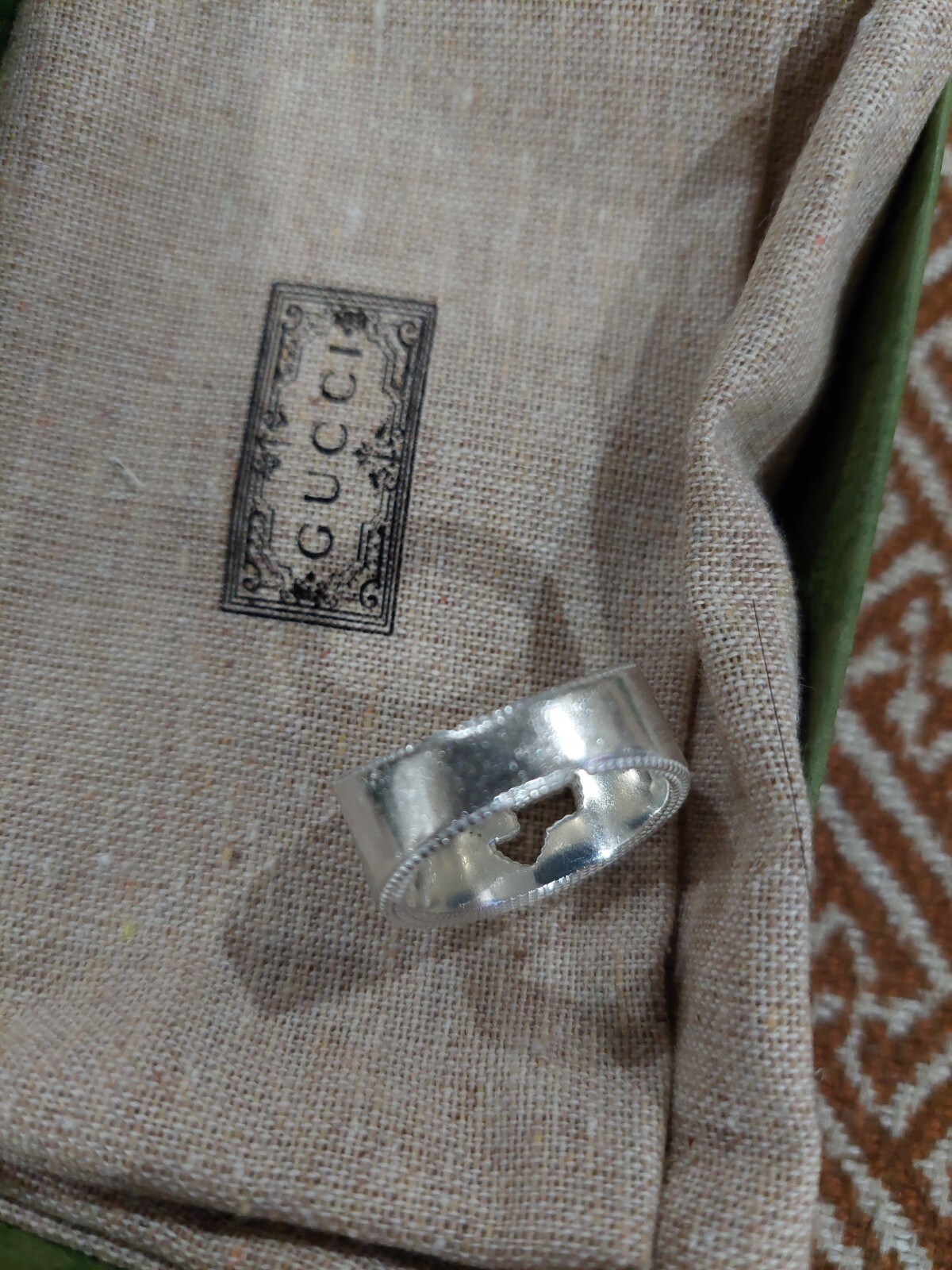 GUCCI Ring Interlocking G Silver925 Used Size 21 - image 5