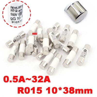 Feinsicherung Keramiksicherung Flink 10x38mm 0,5/1/2/4/5/6/8/10/16~32A ...