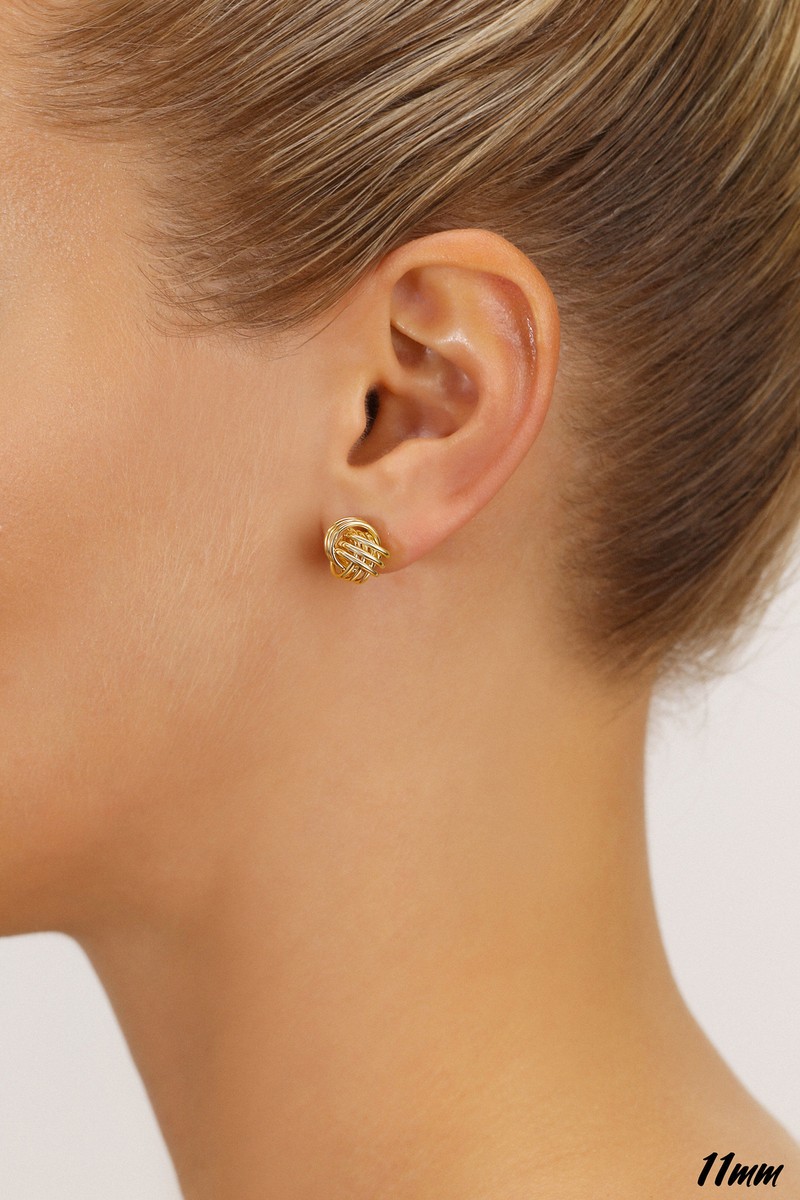 14K Solid Gold Marquise Lab Diamant Fadenlose Ohrstecker Mit Flachem Rücken