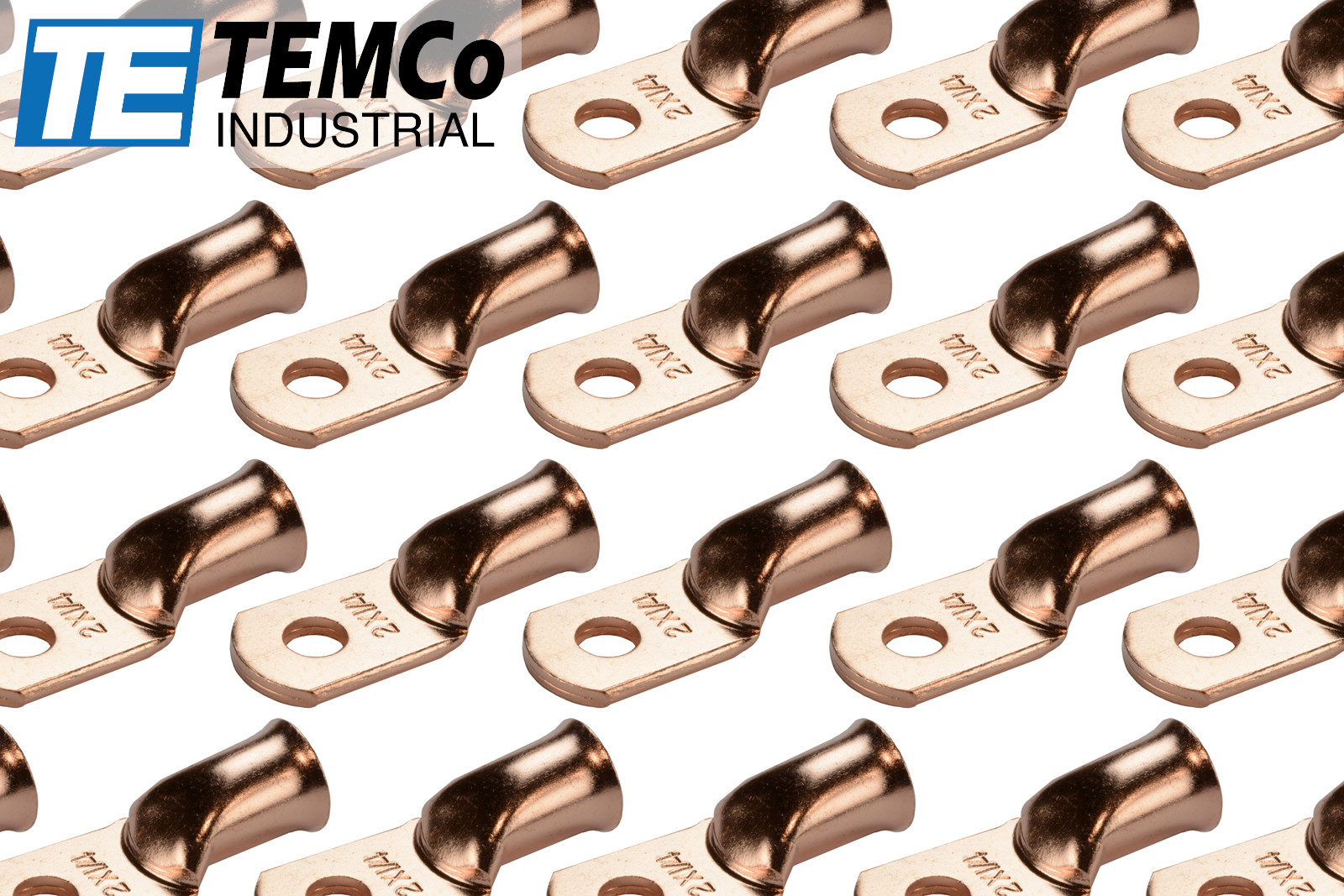 25 Pack - 6 AWG Bare Copper Ring Terminals, 1/2" Hole, Uninsulated Electrical Lugs 10 thumbnail image