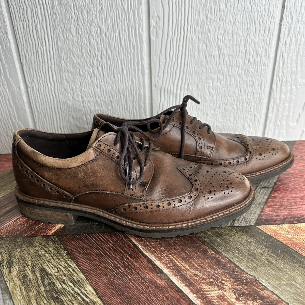 Ecco Vitrus I Wing Tip Tie Oxford Dress Shoe Burnished Leather Brogue Sz Mens 10 Ecco - Mens Vitrus I Shoes – Dress Code main image 4