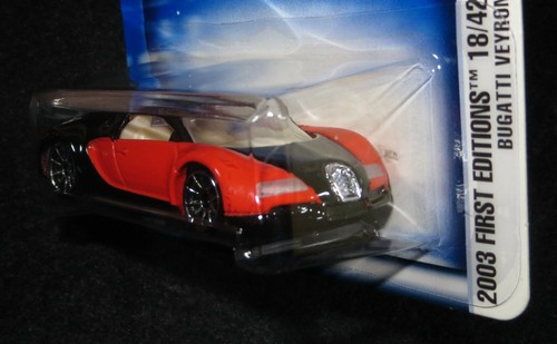 2003 Hot Wheels Red/Black BUGATTI VEYRON First Edition #030 HWM2-031922 - Picture 4 of 8