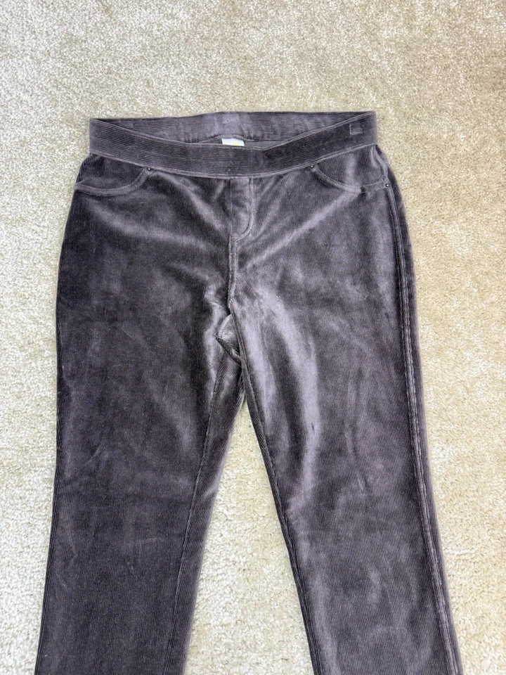 Leggings elásticos de pana para mujer June & Daisy talla pequeña marrón chocolate A449 Foto 2 de 4