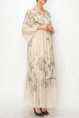 knee length dresses for ladies Queendancer Women Ivory Lace Boho Western Wedding Dress A Line Sweetheart  Cowgirl Maxi Wedding Dress – queendancer main image 0