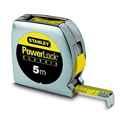 DeWalt Taschenmaßband Powerlock Bandmaß 5m mit Sichtfenster Gehäuse Kunststoff