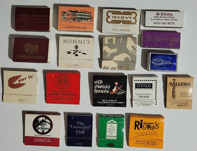 18 assorted Ohio matchbooks (never used)