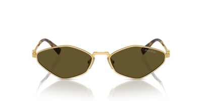 ✨希少美品✨ miumiu gold sunglasses y2k bronze Miu Miu Eyewear Miu Miu Logo Sunglasses | Gold | FARFETCH