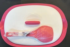 Tupperware Legacy Rice and Soup Server Bowl with Scoop Set NEW! Pink