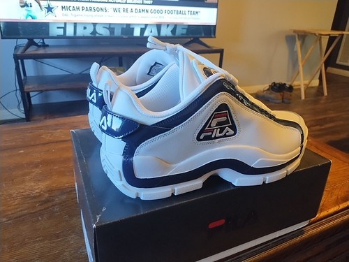 Fila Grant Hill 96 X 2Pac Reissue White/Red/Navy Low Shoes Size 12 - Picture 6 of 14