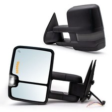 Pair Tow Mirrors Power Heat For 9902 Gmc Sierra Chevy Silverado 1500-3500