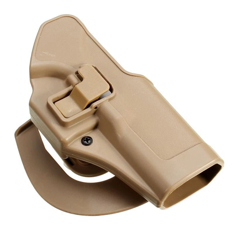 Quick Tactical Belt Paddle Holster Right Hand Fits for Glock 17 19 23 32 Tan - Image 3 of 4
