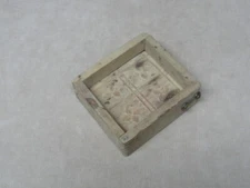 Antique Wooden Butter Mold Geometric Design Hinged Corners Dovetail 1850-1900 'B