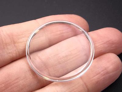 Mido Vintage Watch Crystal Silver Inner Bezel Ring 30.60mm Ref#28.04 New Old Stk