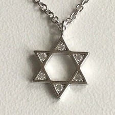 925 Sterling Silver 10mm Star of David 18" Necklace