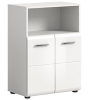 Xonox.Home Badkommode Standschrank Badschrank Hochschrank Ice Weiß 60X80X30 Cm