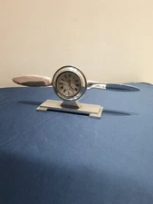 Orologio Da Tavolo In Alluminio Elica Aeroplano Airplane Propeller Aeropostale