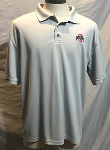 NCAA Menâs Ohio State Buckeyes Gray Embroidered Logo Polo Golf Shirt Size L | eBay